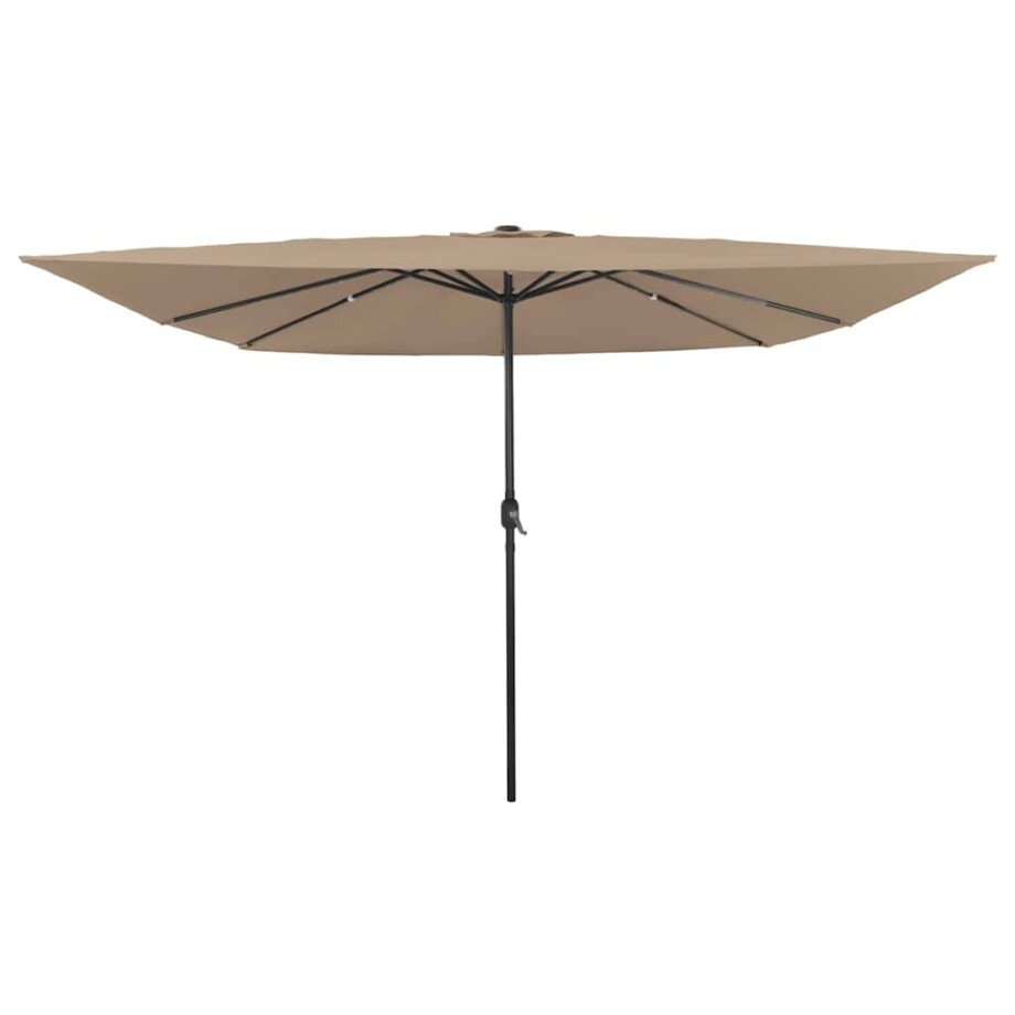 vidaXL Tuinparasol Taupe 295 x 295 x 245 cm Polyester en staal afbeelding 1