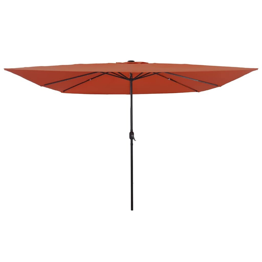 vidaXL Tuinparasol Terracotta 295 x 295 x 245 cm Polyester en staal afbeelding 1