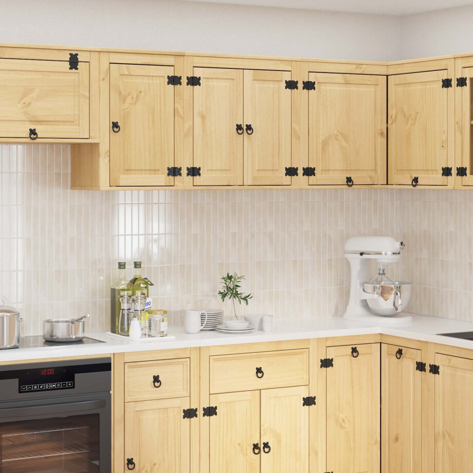 vidaXL Kast SKI HoningBruin 60 x 32 x 40 cm Massief grenenhout afbeelding 1