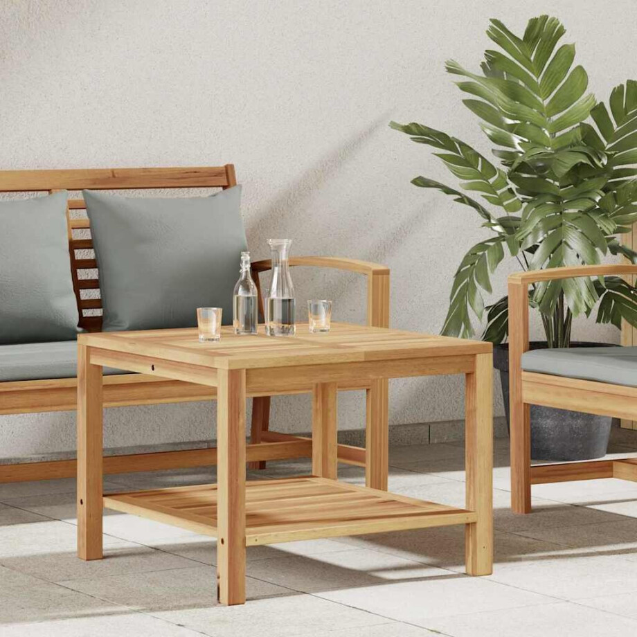 vidaXL Salontafel met opslag Bruin 60 x 60 x 45 cm Massief Teakhout vidaXL Salontafel met opslag Bruin 60 x 60 x 45 cm Massief Teakhout afbeelding 1