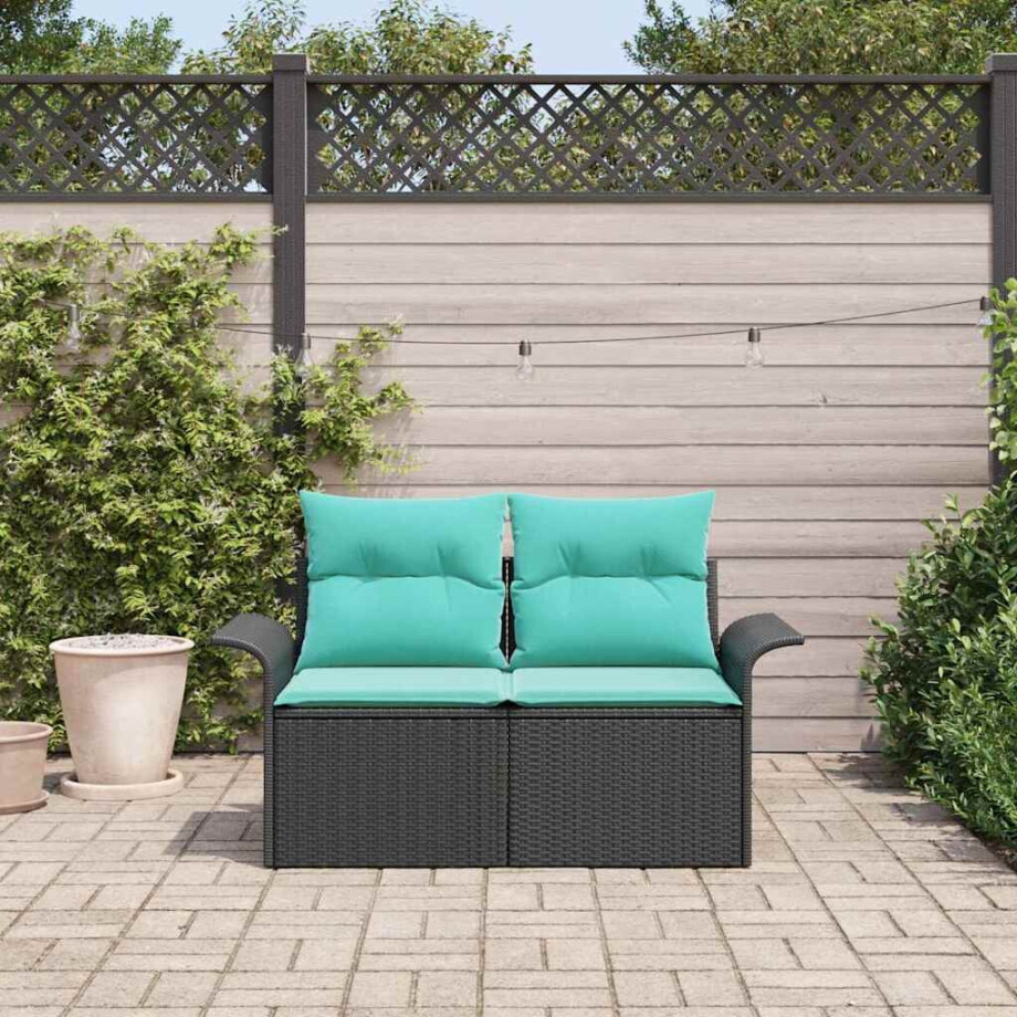 vidaXL Tuinbank met kussen met opslag 141 x 62 x 69 cm poly rattan vidaXL Tuinbank met kussen met opslag 141 x 62 x 69 cm poly rattan afbeelding 1