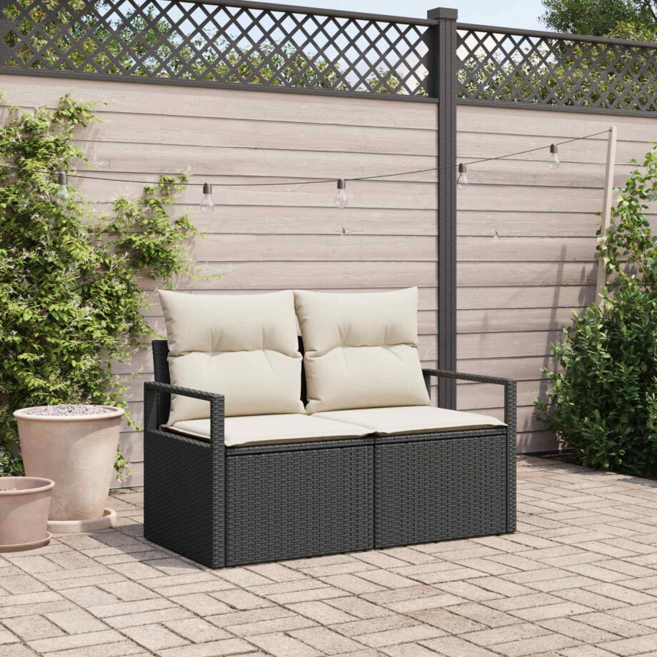 vidaXL Tuinbank met kussen met opslag 120 x 62 x 69 cm poly rattan vidaXL Tuinbank met kussen met opslag 120 x 62 x 69 cm poly rattan afbeelding 1