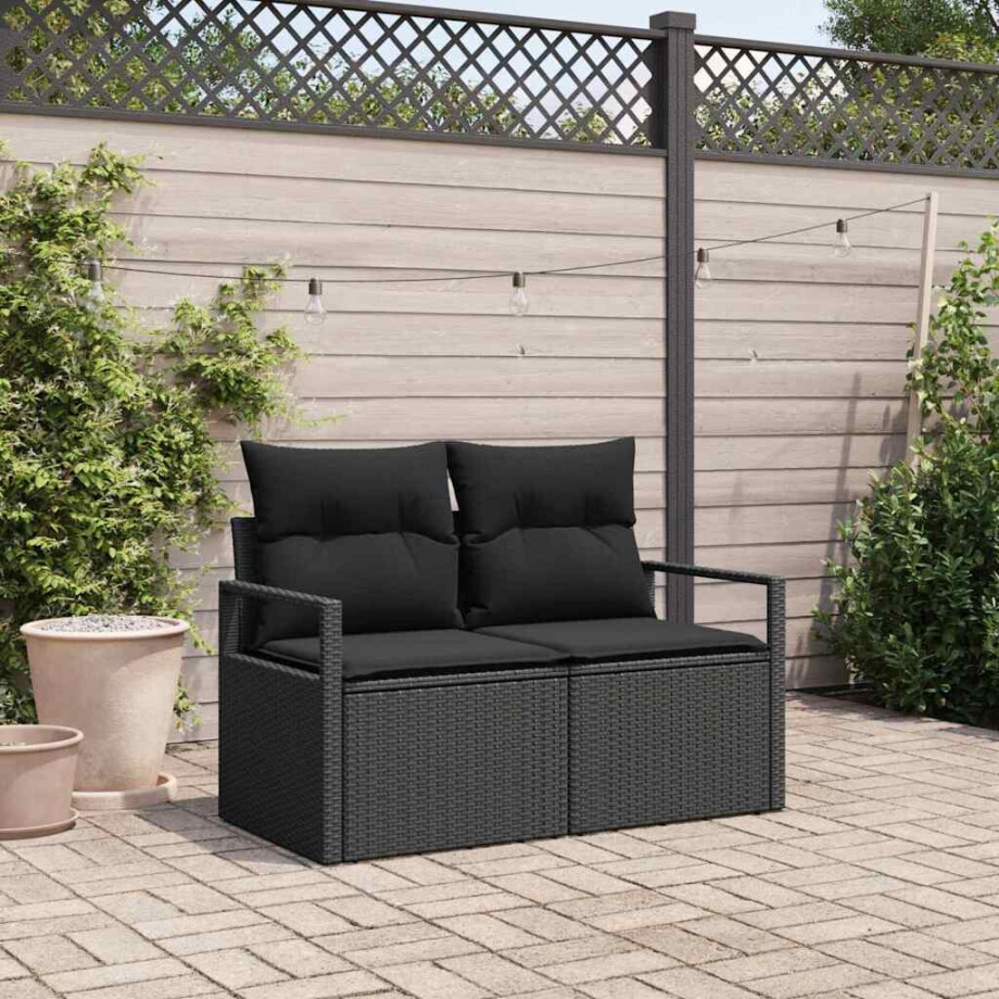 vidaXL Tuinbank met kussen met opslag 120 x 62 x 69 cm poly rattan vidaXL Tuinbank met kussen met opslag 120 x 62 x 69 cm poly rattan afbeelding 1