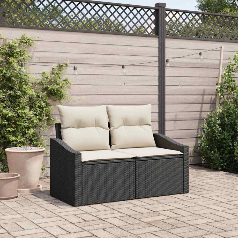 vidaXL Tuinbank met kussen met opslag 123 x 62 x 69 cm poly rattan vidaXL Tuinbank met kussen met opslag 123 x 62 x 69 cm poly rattan afbeelding 1