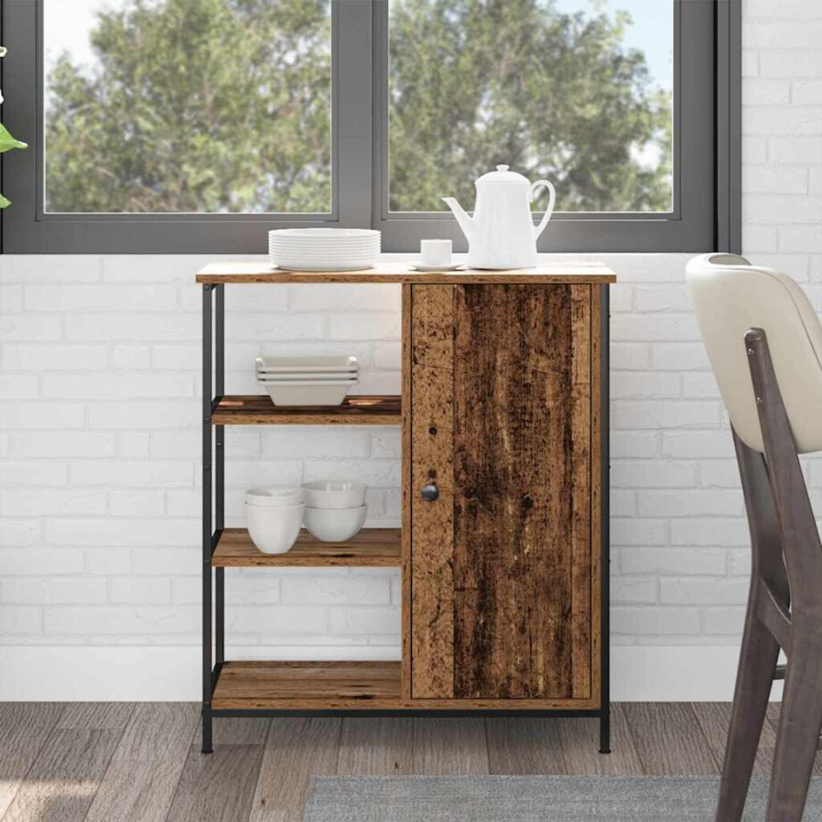 vidaXL Dressoir Oudhout 70 x 30 x 80 cm afbeelding 1