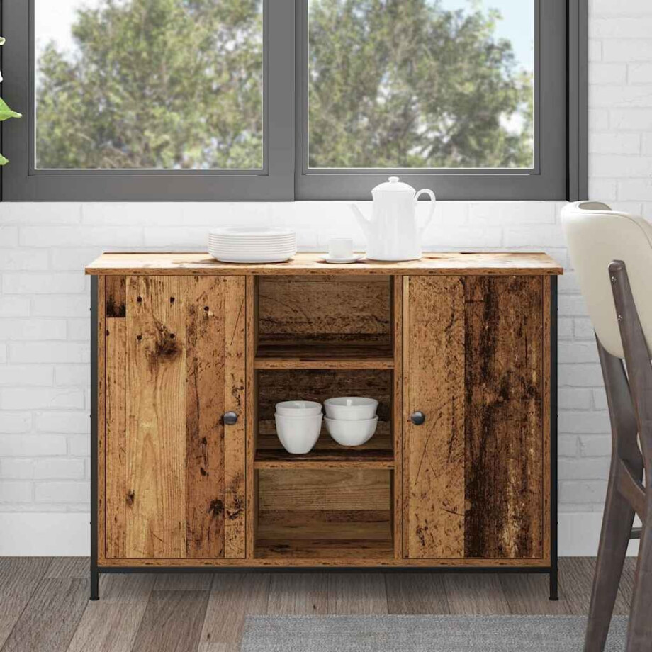 vidaXL Dressoir Oudhout 100 x 35 x 70 cm afbeelding 1