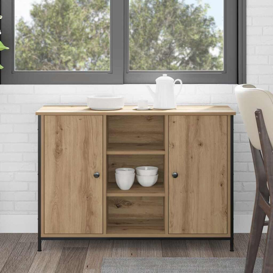 vidaXL Dressoir Artisan Eiken 100 x 35 x 70 cm afbeelding 1