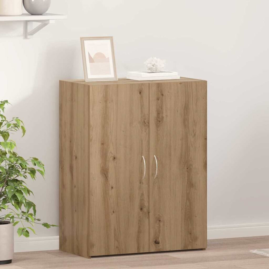 vidaXL Kantoorkast met plank Oudhout 70 x 32 x 77.5 cm Bewerkt hout afbeelding 1