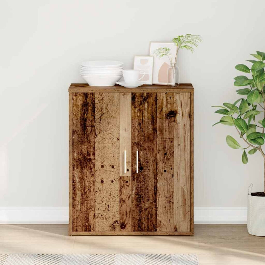 vidaXL Dressoir Oud Hout 60x31x70 cm Engineered Wood afbeelding 1