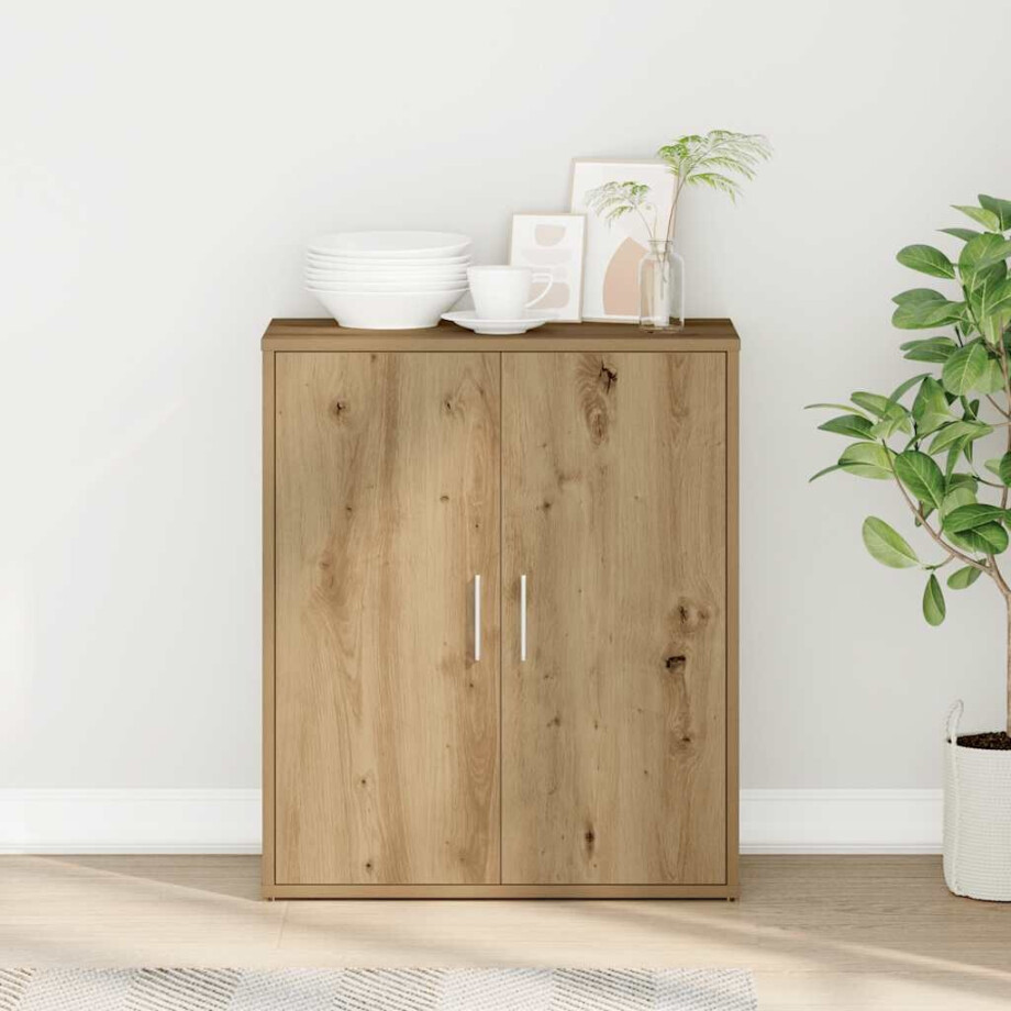 vidaXL Dressoir Artisan Eiken 60x31x70 cm Engineered Wood afbeelding 1