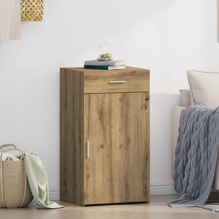 vidaXL Dressoir met lade Artisan Eiken 50 x 42,5 x 93 cm vidaXL Dressoir met lade Artisan Eiken 50 x 42,5 x 93 cm afbeelding 1