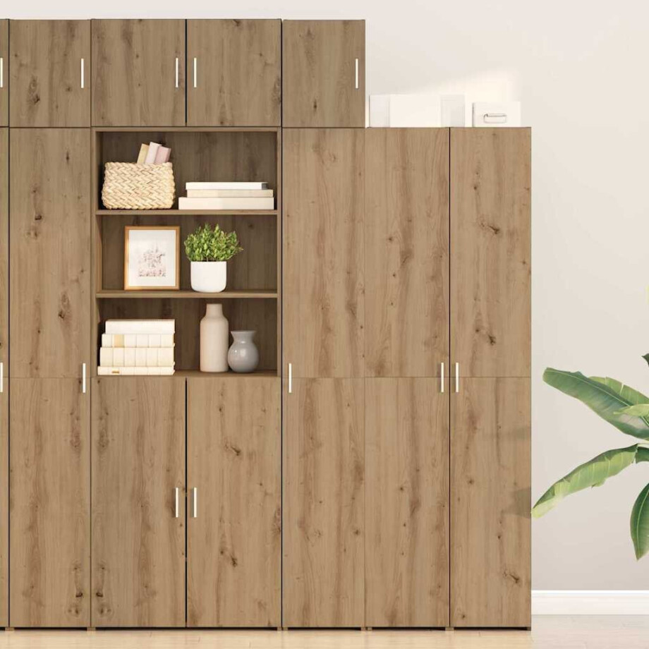 vidaXL Wandkast Artisan Eiken 30 x 42,5 x 39,5 cm Bewerkt hout afbeelding 1