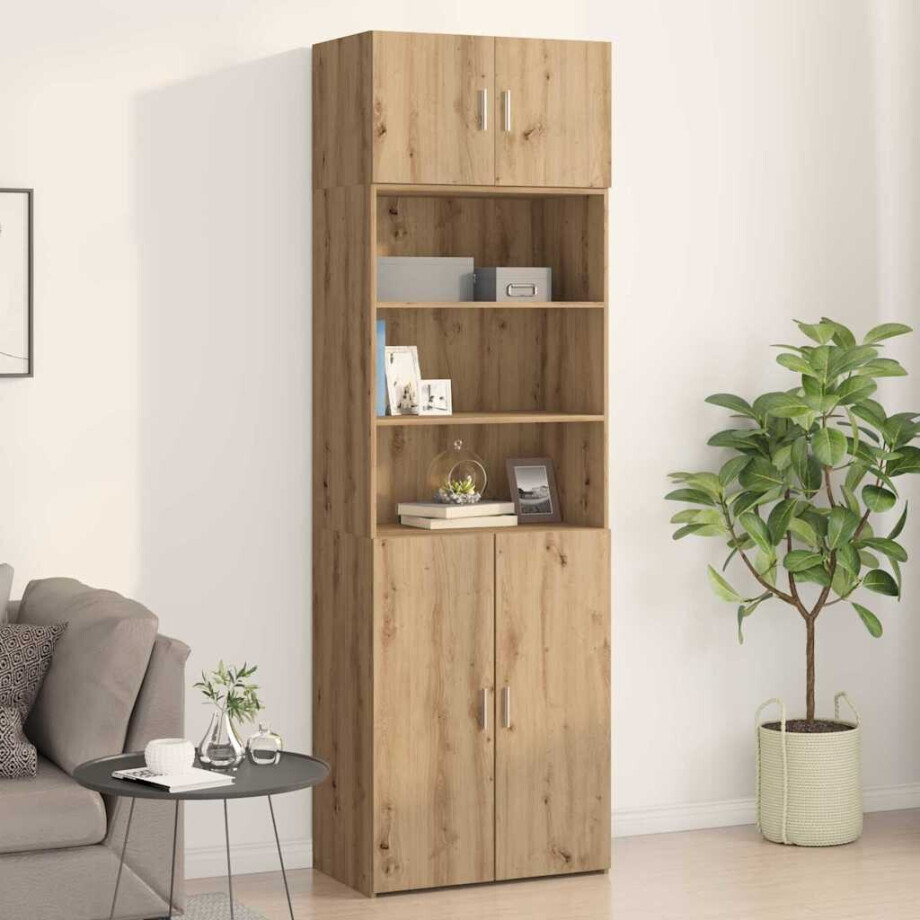 vidaXL Wandkast artisanaal eikenkleurig 70 x 42.5 x 40 cm Bewerkt hout vidaXL Wandkast artisanaal eikenkleurig 70 x 42.5 x 40 cm Bewerkt hout afbeelding 1