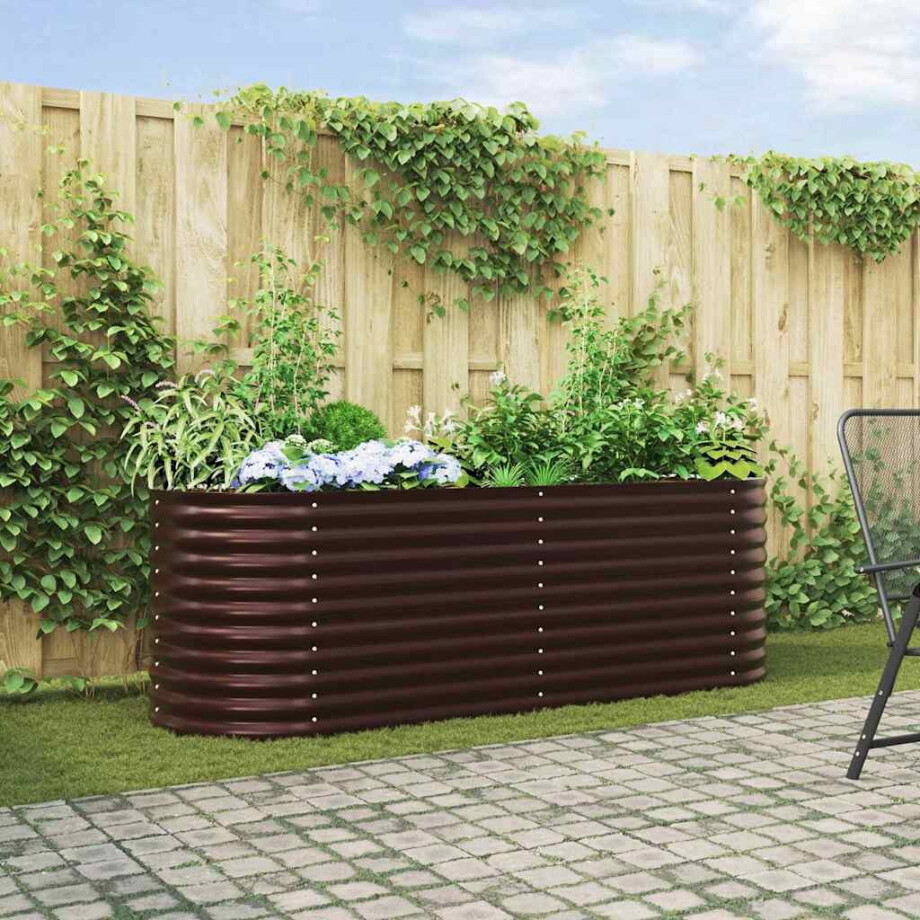 vidaXL Verhoogd bed Bruin 240 x 80 x 81 cm Staal vidaXL Verhoogd bed Bruin 240 x 80 x 81 cm Staal afbeelding 1