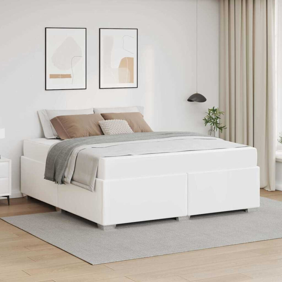 vidaXL Bedframe Anders Wit 180 x 200 cm Kunstleer afbeelding 1