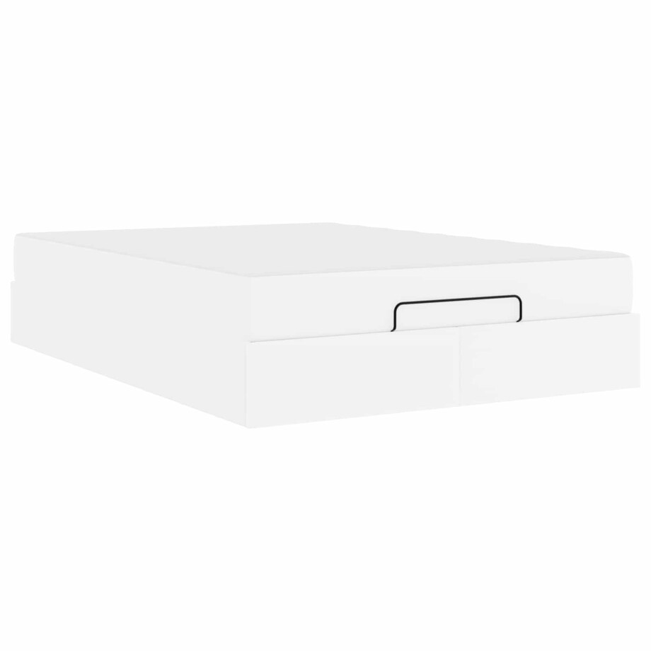 vidaXL Bedframe met matras met matras 2 pcs Wit PVC vidaXL Bedframe met matras met matras 2 pcs Wit PVC afbeelding 1