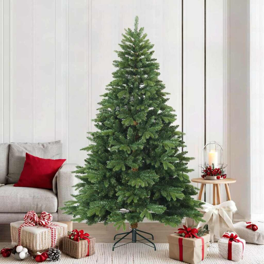 vidaXL Kunstmatige Inklapbare Kerstboom Groen 210 cm PVC, PE en staal afbeelding 1