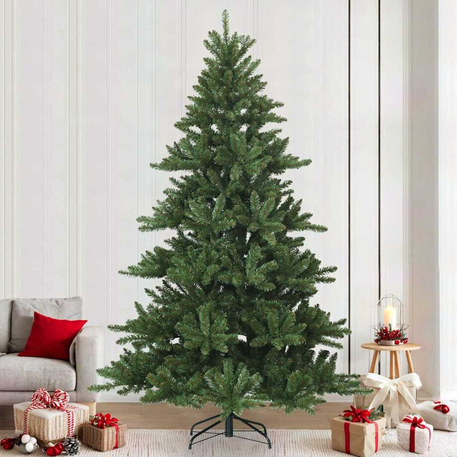 vidaXL Kunstmatige Inklapbare Kerstboom Groen 240 cm PVC, staal afbeelding 1