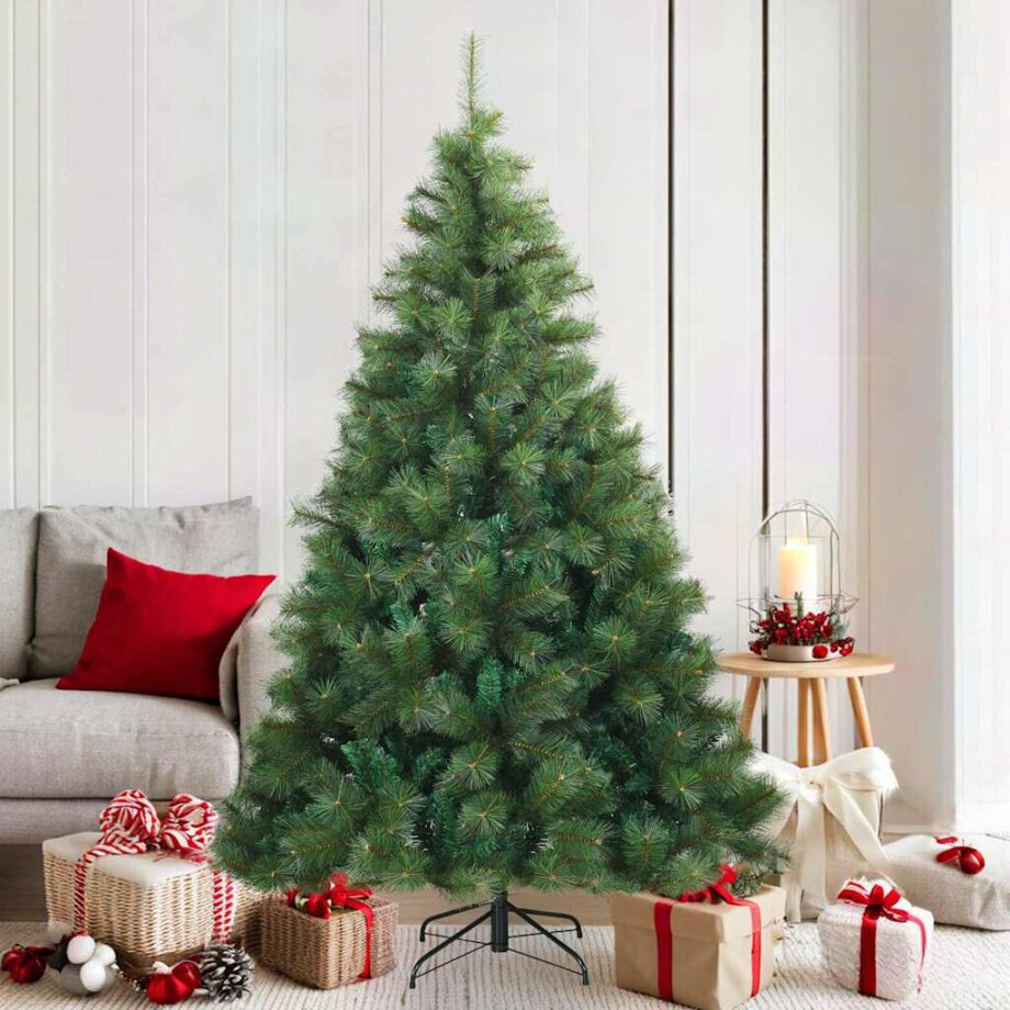 vidaXL Kunstmatige Inklapbare Kerstboom Groen 180 cm PVC, staal afbeelding 1