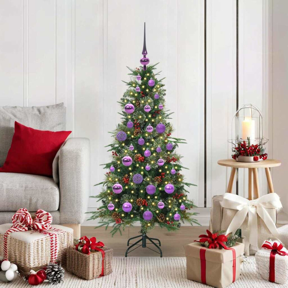 vidaXL Kunstmatige Inklapbare Kerstboom Groen 120 cm PE en PVC afbeelding 1
