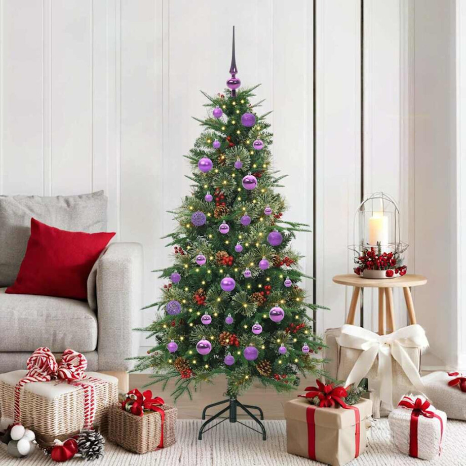 vidaXL Kunstmatige Inklapbare Kerstboom Groen 150 cm PE en PVC afbeelding 1