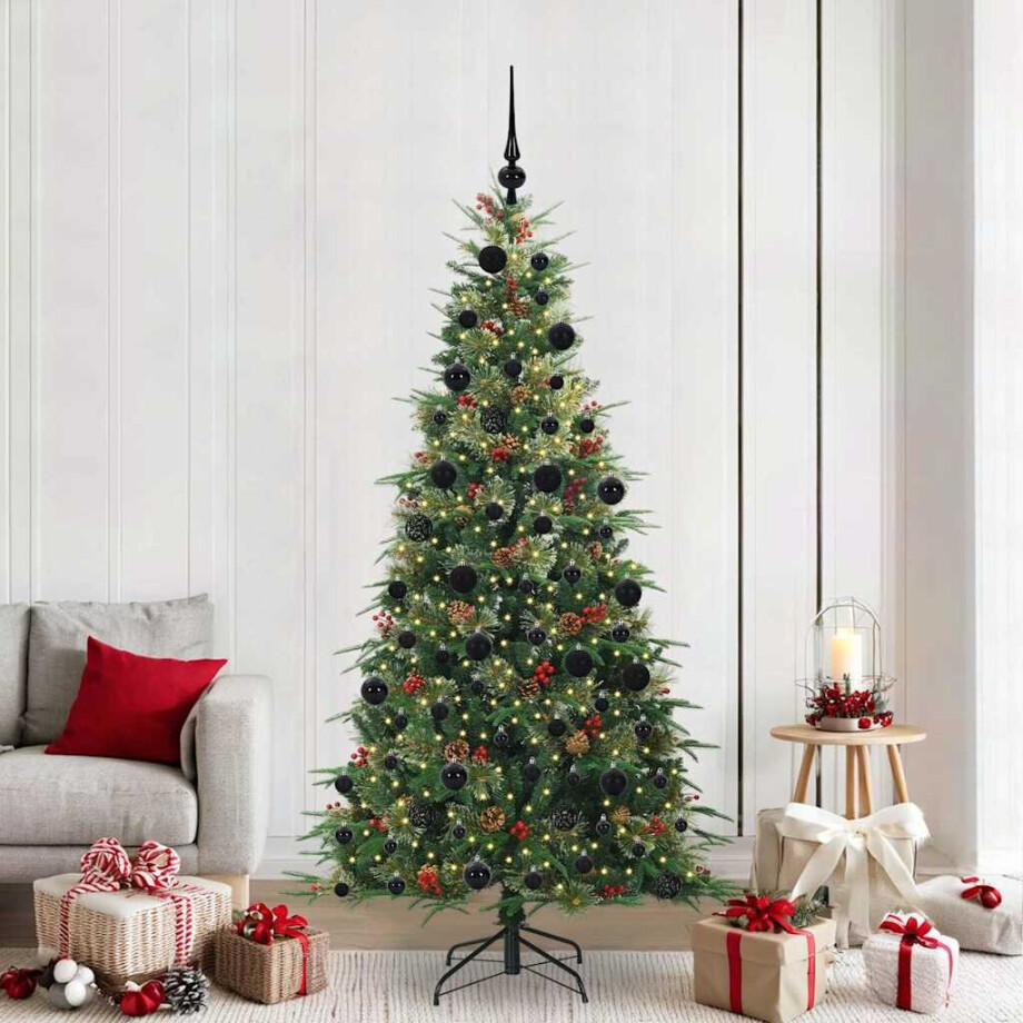 vidaXL Kunstmatige Inklapbare Kerstboom Groen 210 cm PE en PVC vidaXL Kunstmatige Inklapbare Kerstboom Groen 210 cm PE en PVC afbeelding 1