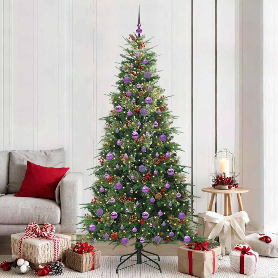 vidaXL Kunstmatige Inklapbare Kerstboom Groen 210 cm PE en PVC afbeelding 1