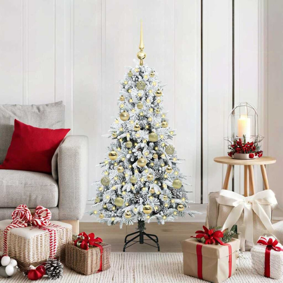vidaXL Kunstmatige Inklapbare Kerstboom Wit 120 cm PE en PVC afbeelding 1