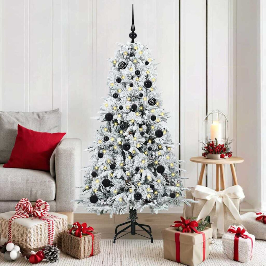 vidaXL Kunstmatige Inklapbare Kerstboom Wit 150 cm PE en PVC vidaXL Kunstmatige Inklapbare Kerstboom Wit 150 cm PE en PVC afbeelding 1