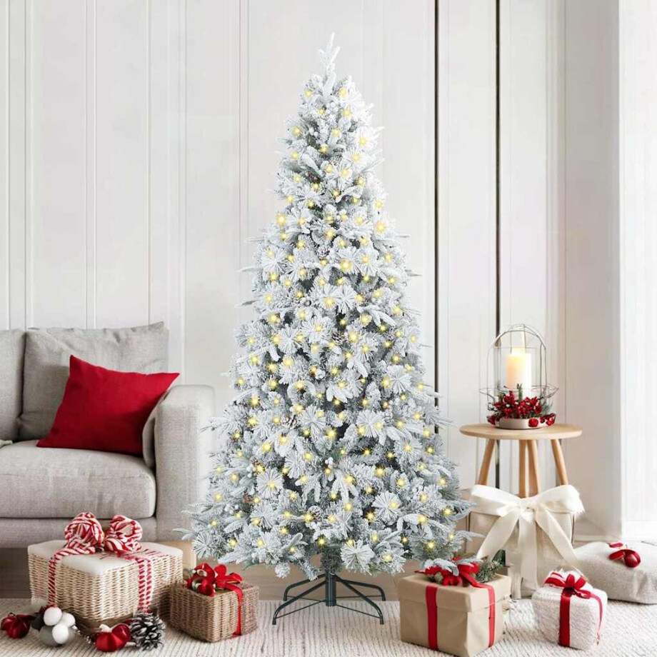 vidaXL Kunstmatige Inklapbare Kerstboom Wit 180 cm PE en PVC afbeelding 1