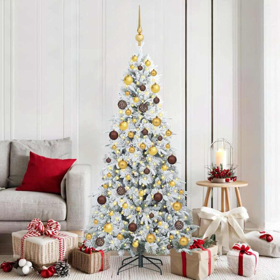 vidaXL Kunstmatige Inklapbare Kerstboom Wit 180 cm PE en PVC vidaXL Kunstmatige Inklapbare Kerstboom Wit 180 cm PE en PVC afbeelding 1