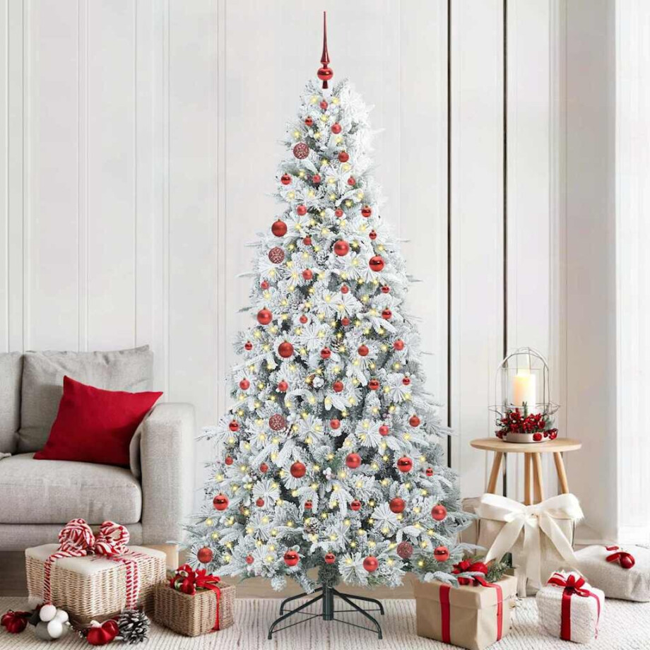 vidaXL Kunstmatige Inklapbare Kerstboom Wit 210 cm PE en PVC afbeelding 1