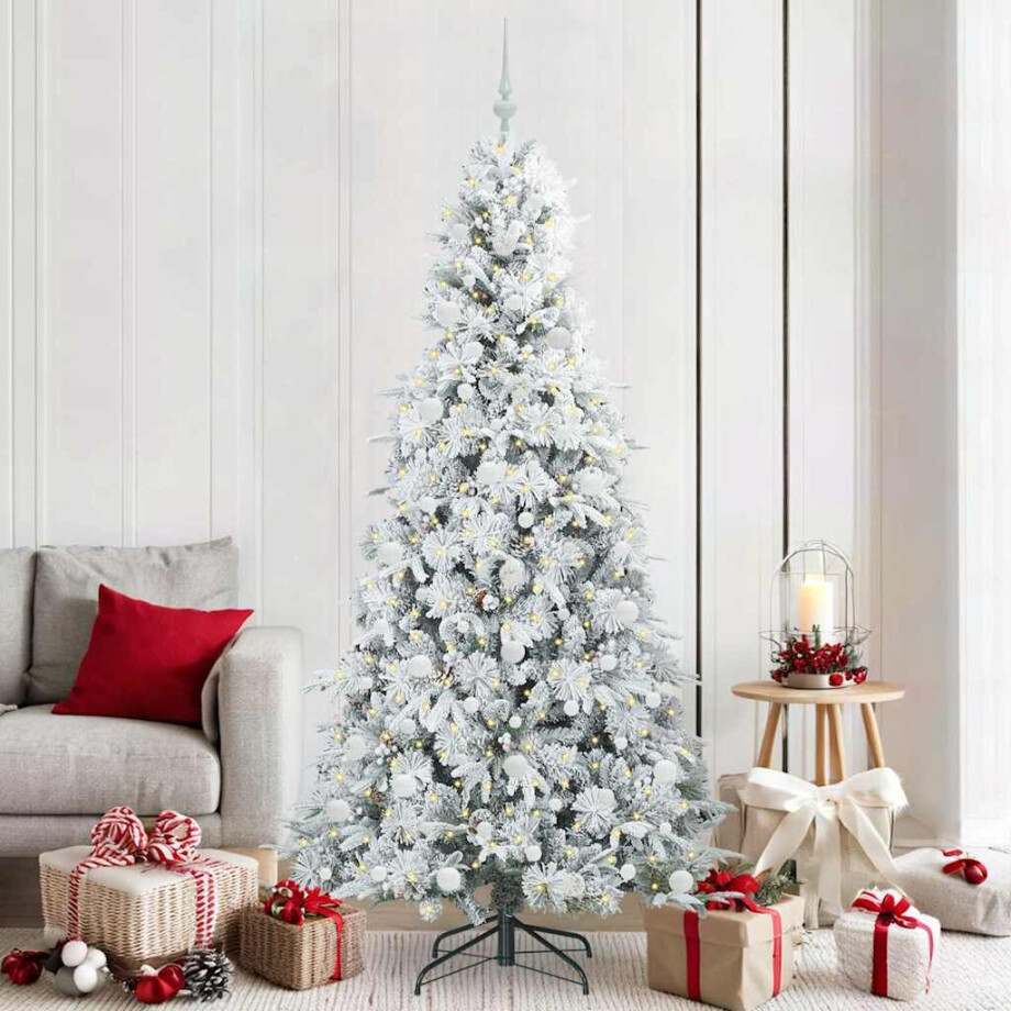 vidaXL Kunstmatige Inklapbare Kerstboom Wit 210 cm PE en PVC afbeelding 1