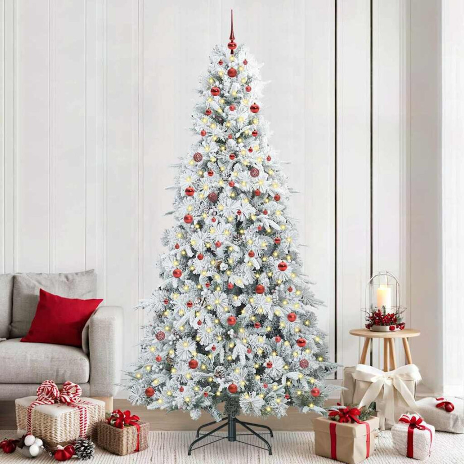 vidaXL Kunstmatige Inklapbare Kerstboom Wit 240 cm PE en PVC afbeelding 1