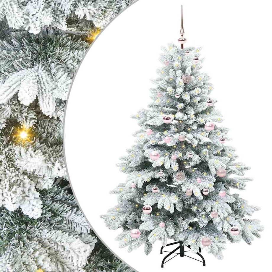 vidaXL Kunstkerstboom met 150 LED met standaard Wit 150 cm PE en PVC vidaXL Kunstkerstboom met 150 LED met standaard Wit 150 cm PE en PVC afbeelding 1