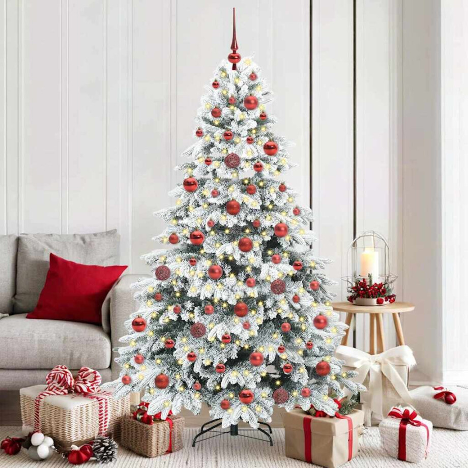 vidaXL Kunstkerstboom met 300 LED met standaard Wit 180 cm PE en PVC vidaXL Kunstkerstboom met 300 LED met standaard Wit 180 cm PE en PVC afbeelding 1