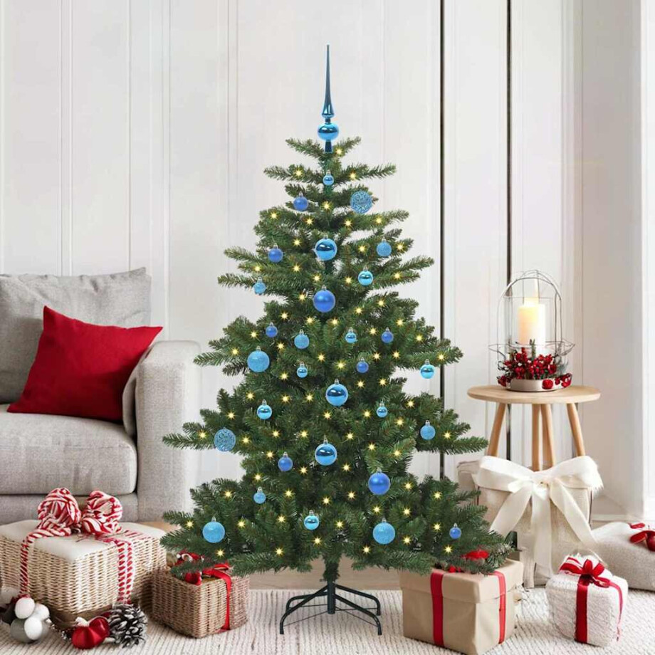 vidaXL Kunstmatige Inklapbare Kerstboom with LEDs 150cm PVC afbeelding 1