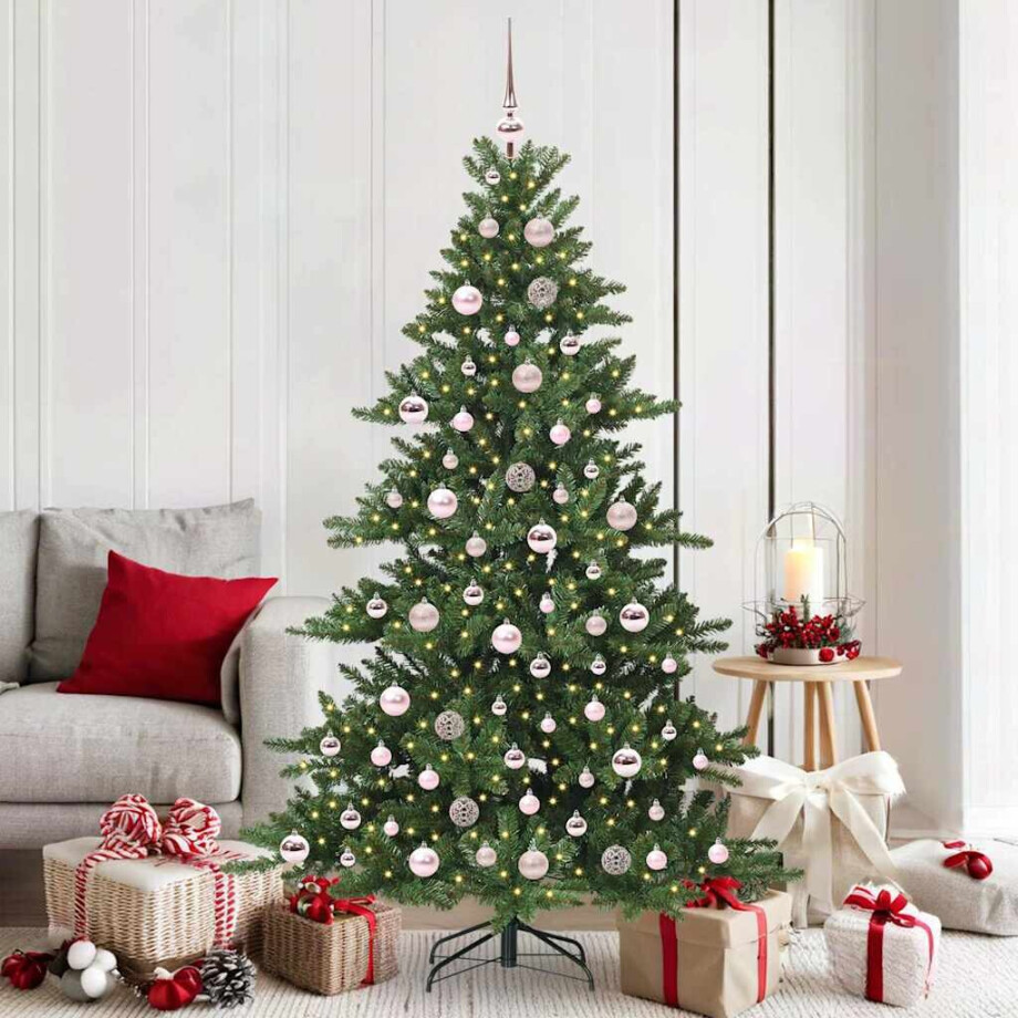 vidaXL Kunstmatige Inklapbare Kerstboom met 300 LED Groen 180 cm PVC vidaXL Kunstmatige Inklapbare Kerstboom met 300 LED Groen 180 cm PVC afbeelding 1