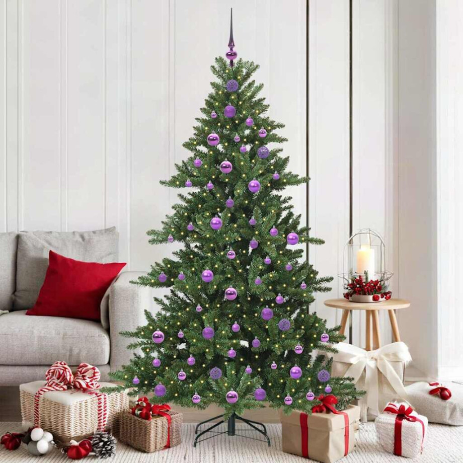 vidaXL Kunstmatige Inklapbare Kerstboom with LEDs 180cm PVC afbeelding 1