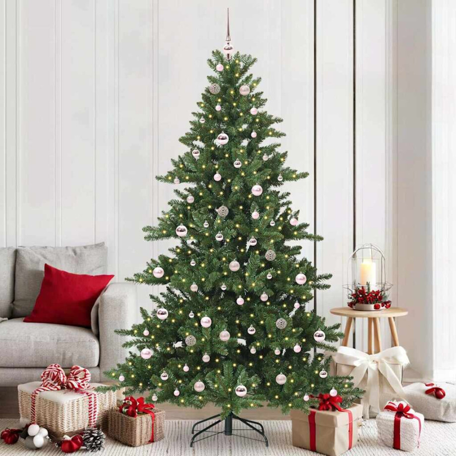 vidaXL Kunstmatige Inklapbare Kerstboom Groen 210 cm PVC en staal afbeelding 1