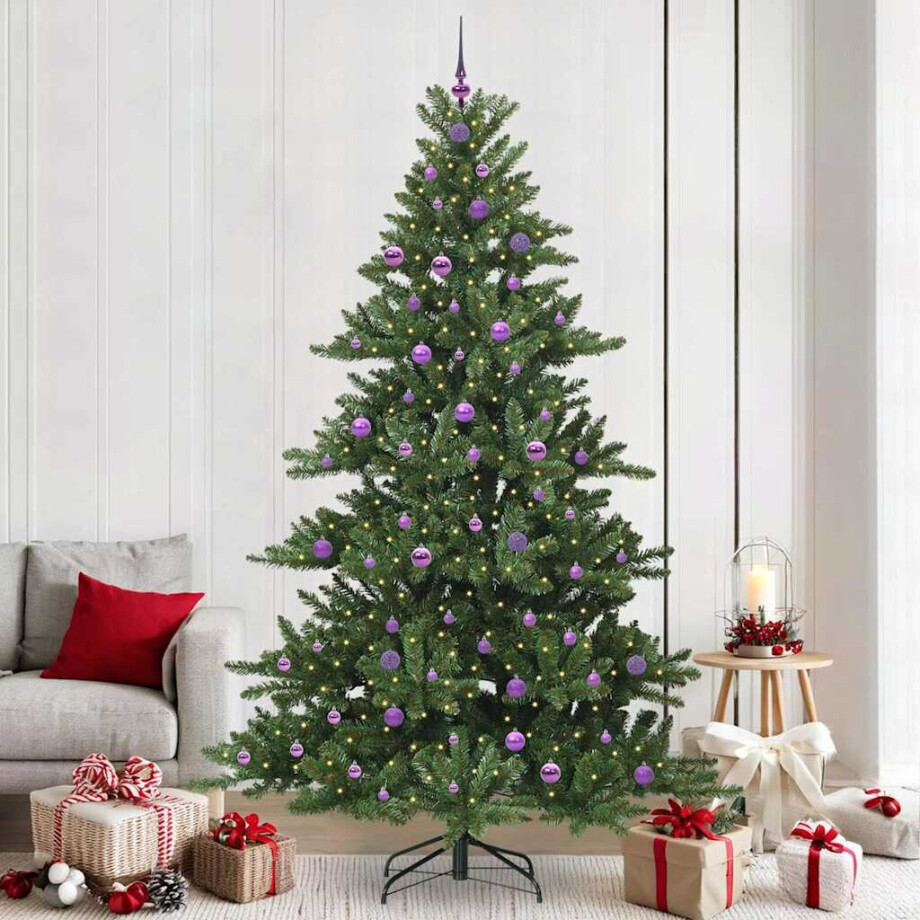 vidaXL Kunstmatige Inklapbare Kerstboom with LEDs 240cm PVC vidaXL Kunstmatige Inklapbare Kerstboom with LEDs 240cm PVC afbeelding 1