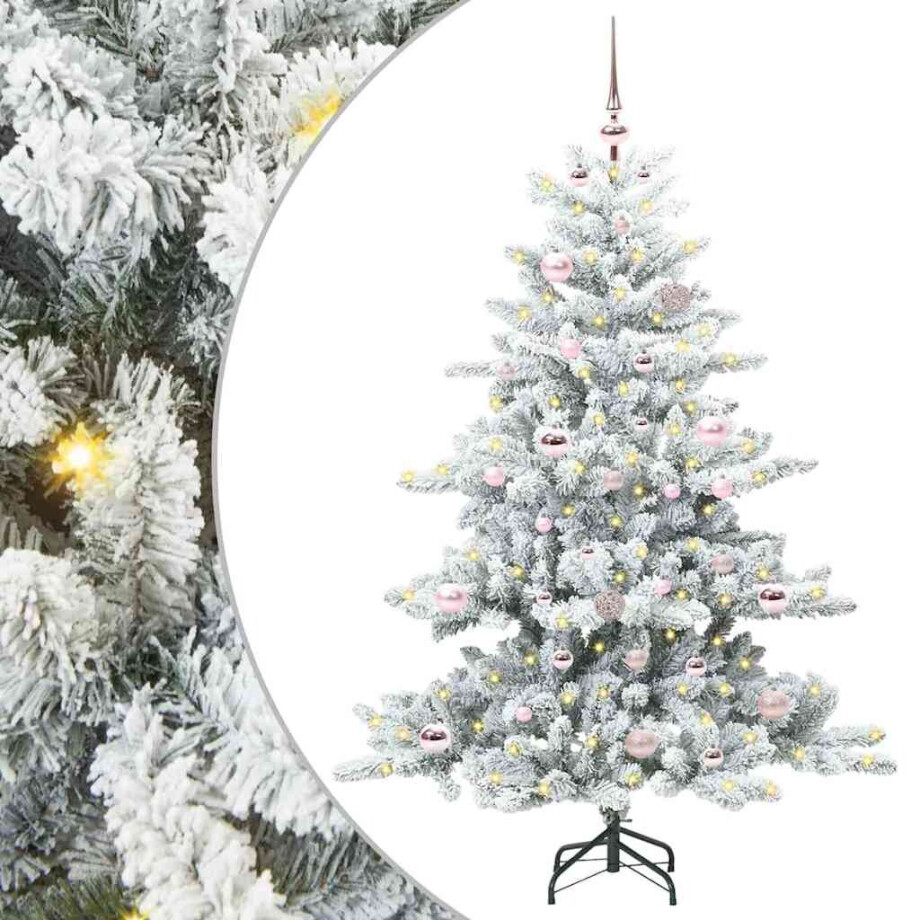 vidaXL Kunstmatige Inklapbare Kerstboom Wit 150 cm PVC en staal vidaXL Kunstmatige Inklapbare Kerstboom Wit 150 cm PVC en staal afbeelding 1