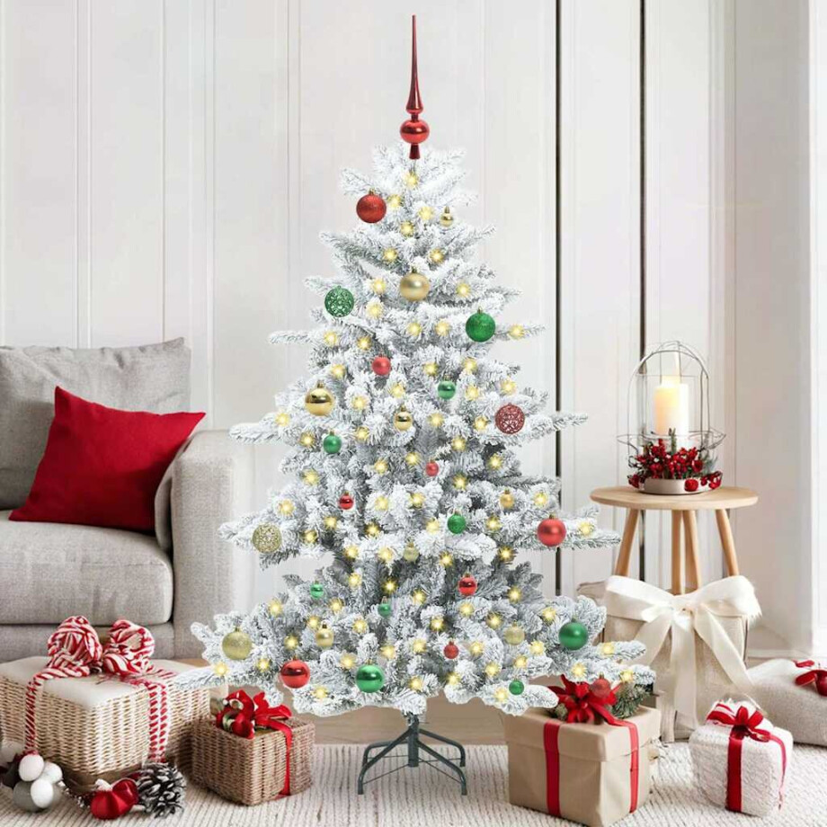 vidaXL Kunstmatige Inklapbare Kerstboom Wit 150 cm PVC en staal vidaXL Kunstmatige Inklapbare Kerstboom Wit 150 cm PVC en staal afbeelding 1