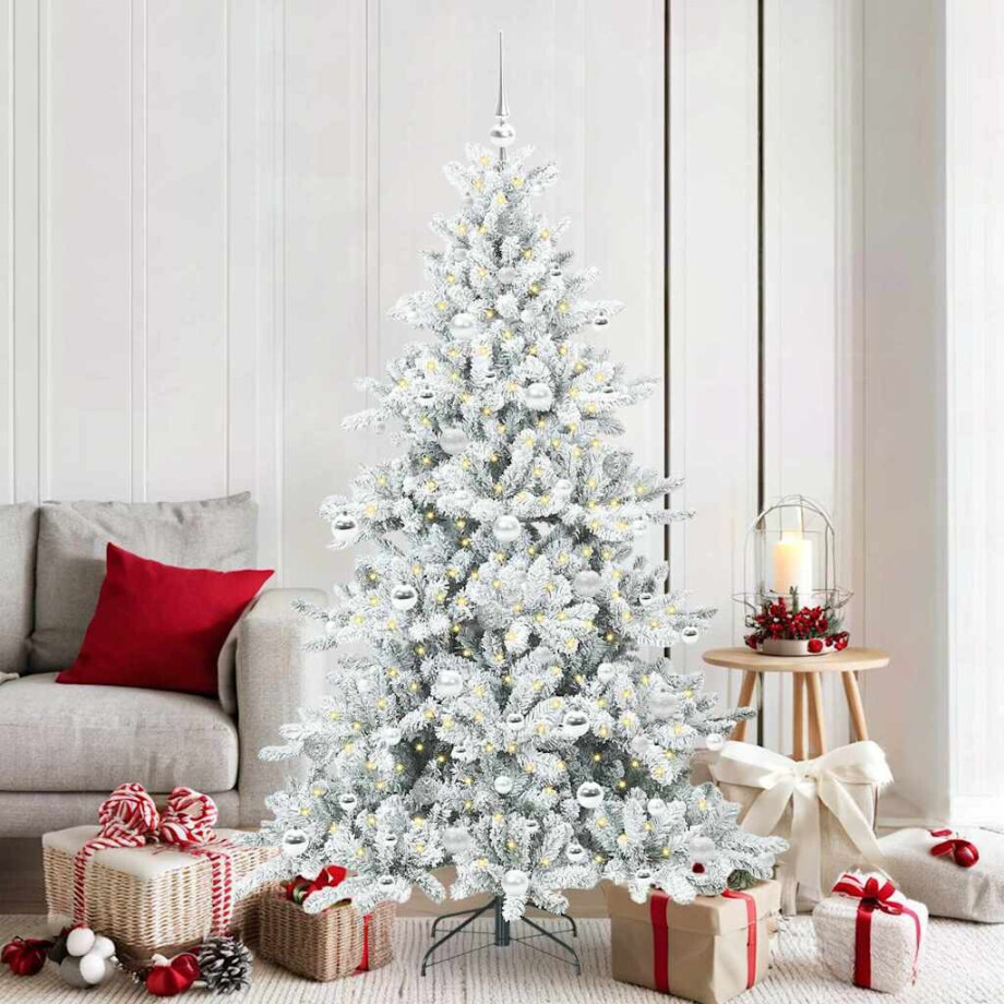 vidaXL Kunstmatige Inklapbare Kerstboom with LEDs 180cm PVC afbeelding 1