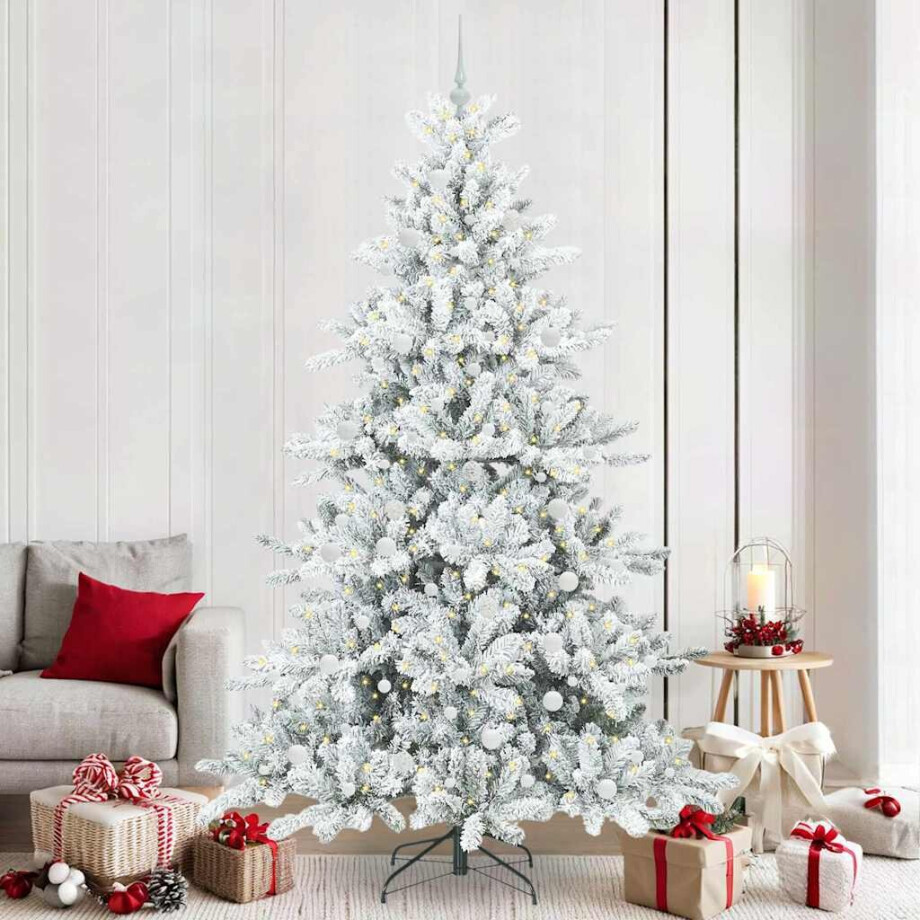 vidaXL Kunstmatige Inklapbare Kerstboom with LEDs 240cm PVC afbeelding 1