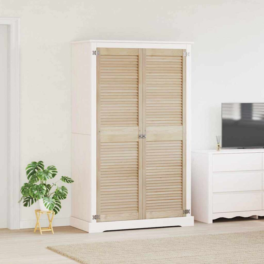 vidaXL Kastdeur 2 pcs Naturel 170 x 2,1 x 49,5 cm Massief grenenhout afbeelding 1