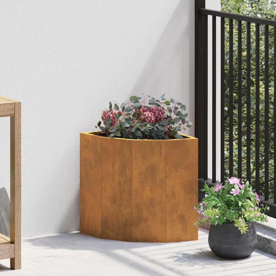 vidaXL Hoek Plantbak Roestig 30 x 30 x 35 cm Cortenstaal vidaXL Hoek Plantbak Roestig 30 x 30 x 35 cm Cortenstaal afbeelding 1