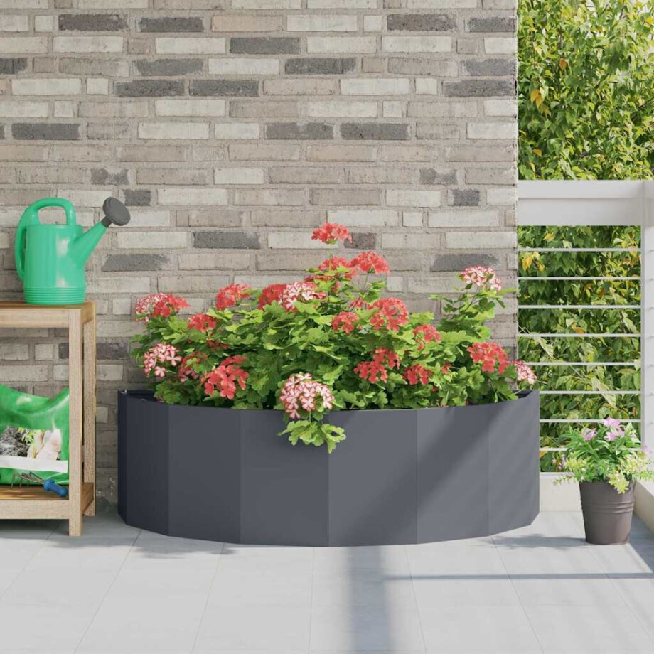 vidaXL Plantenbak Antraciet 120 x 60 x 35 cm Staal afbeelding 1