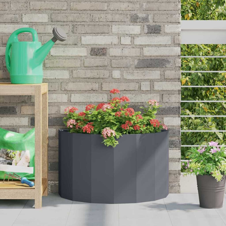 vidaXL Plantenbak Antraciet 60 x 30 x 35 cm Staal afbeelding 1