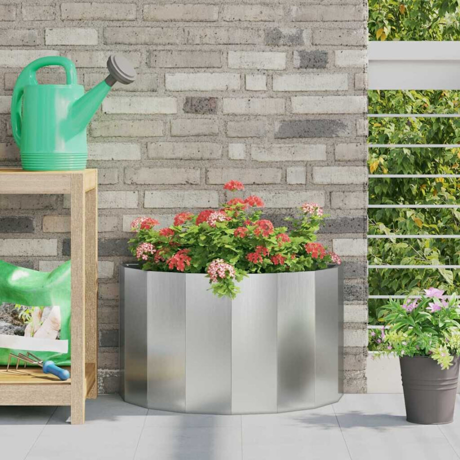 vidaXL Plantenbak Zilver 60 x 30 x 35 cm Gegalvaniseerd staal vidaXL Plantenbak Zilver 60 x 30 x 35 cm Gegalvaniseerd staal afbeelding 1